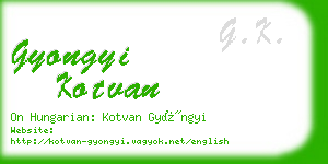 gyongyi kotvan business card
